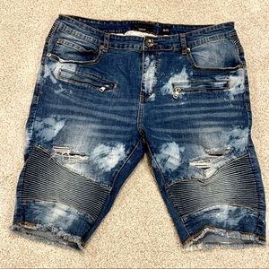 Decibel Acid Washed‎ Stretchy Ripped Jeans